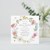 Bridge to Bee Elegante Wildblume Brautparty Einladung (Stehend Vorderseite)