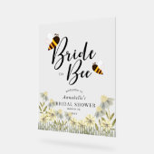 Bridge to Bee Floral Brautparty Willkommen Acrylschild (Winkel)