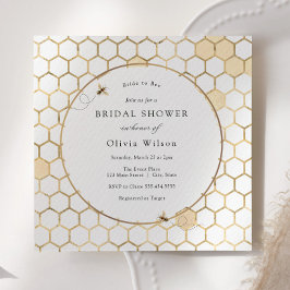 Bridge to Bee Gold Brautparty Einladung