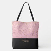 Bridge Tote Beutel Pink & Petite Golden Stars Tasche (Rückseite)