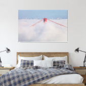 Bridge Tower in Nebel Leinwanddruck (Insitu (Schlafzimmer))