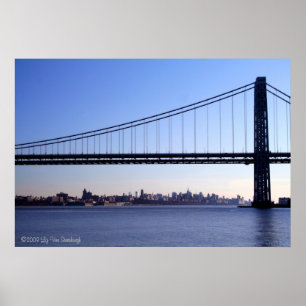 Bridge und NY Skyline Print Poster