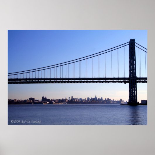 Bridge und NY Skyline Print Poster (Vorne)