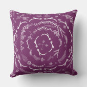 Bridge Vintage Blumengartenwirbel Kissen (Rückseite)