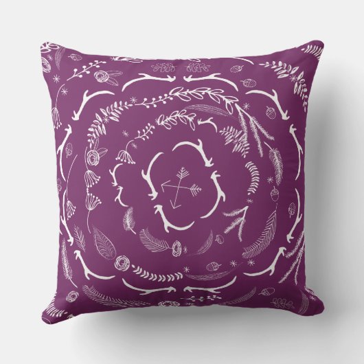 Bridge Vintage Blumengartenwirbel Kissen (Rückseite)