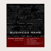 Bridge Wall Red Black Moderne Visitenkarten (Außenseite Aufgefaltet)