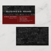 Bridge Wall Red Contemporary Business Card Visitenkarte (Vorne/Hinten)