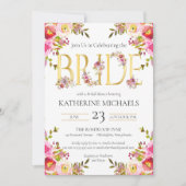 Bridge Watercolor Blooms Blumeninvit Einladung (Vorderseite)