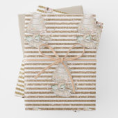 Bridge Wedding Cake Gold Glitzer Streifen Geschenkpapier Set (Beispiel)