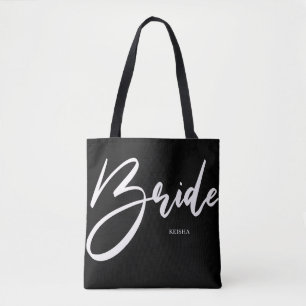 Bridge White Handwriting & Black Calligraphy Tasche