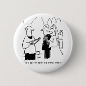 Bridge Will Karo Small Print Cartoon Button (Vorderseite)