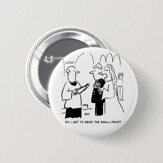 Bridge Will Karo Small Print Cartoon Button (Vorne & Hinten)