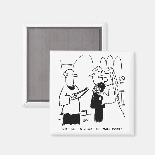 Bridge Will Karo Small Print Cartoon Magnet (Vorderseite/Rückseite)