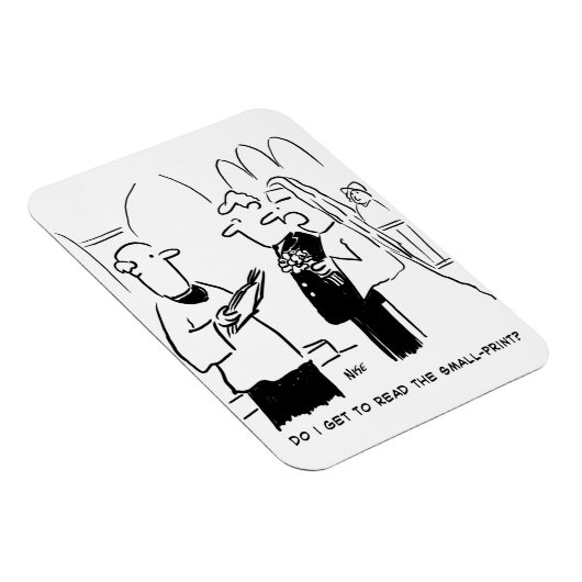 Bridge Will Karo Small Print Cartoon Magnet (Rechte Seite)