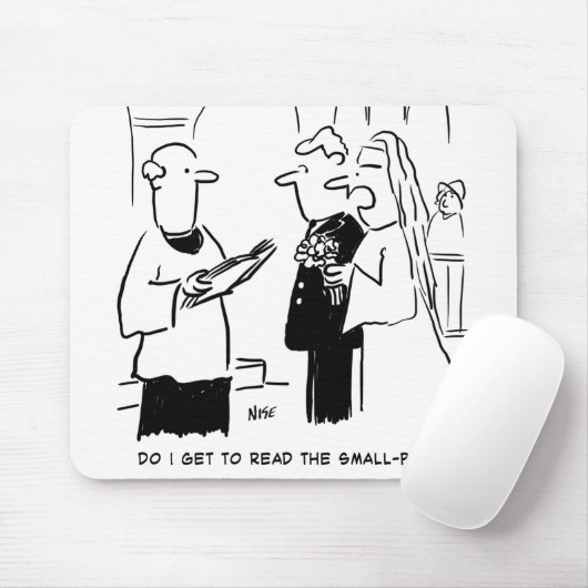 Bridge Will Karo Small Print Cartoon Mousepad (Mit Mouse)