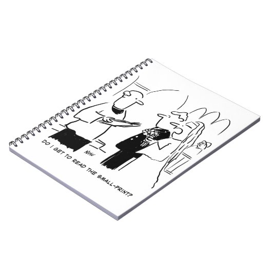 Bridge Will Karo Small Print Cartoon Notizblock (Linke Seite)