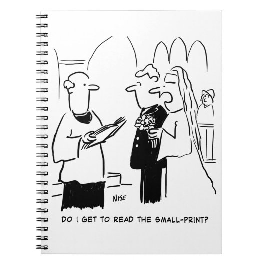 Bridge Will Karo Small Print Cartoon Notizblock (Vorderseite)