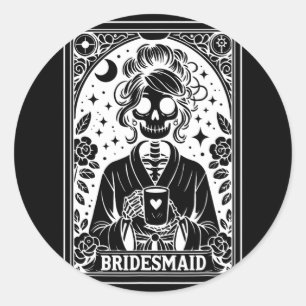 Bridgeaid Tarot Card Bridge Coven Gothic Bachelore Runder Aufkleber