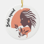 Bridgejacke, Bachelorette, Bordeaux-Bordeaux Keramik Ornament (Vorne)