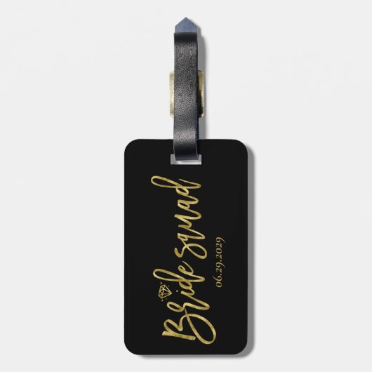 Bridgeplatz mit Diamantschwarz Gepäckanhänger (Rückseite vertikal)