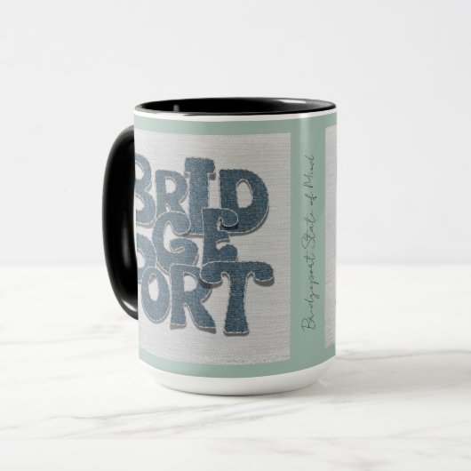 Bridgeport Connecticut Denim Tasse (Vorderseite Links)