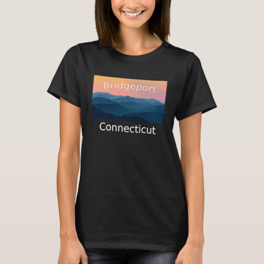 Bridgeport Connecticut Mountain sunset hometown T-Shirt (Vorderseite)
