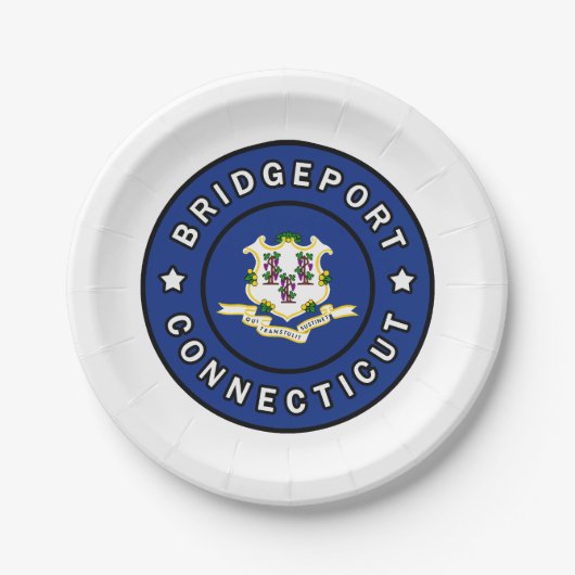 Bridgeport Connecticut Pappteller (Vorderseite)