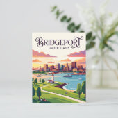 Bridgeport Connecticut Postkarte (Stehend Vorderseite)