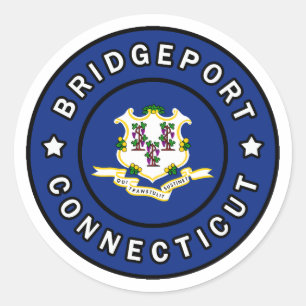 Bridgeport Connecticut Runder Aufkleber