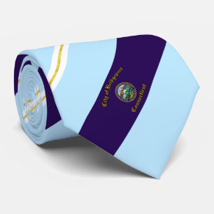 Bridgeport (Connecticut) - Stadtflagge Neck Tie Krawatte