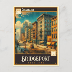 Bridgeport, Connecticut   VINTAG Postkarte