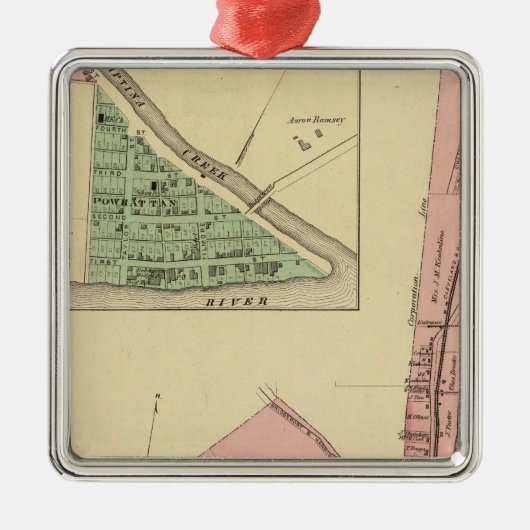 Bridgeport Silbernes Ornament (Vorne)