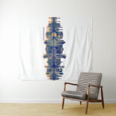 Bridgeport Skyline Wandteppich (Beispiel (Horizontal))