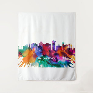 Bridgeport Skyline Wandteppich