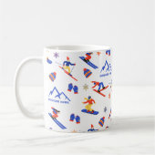 Bridger Bowl Canyon Montana Ski Snowboard Muster Kaffeetasse (Links)
