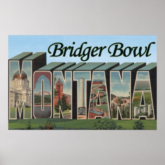Bridger Bowl, Montana - Große Briefszenen Poster (Vorne)