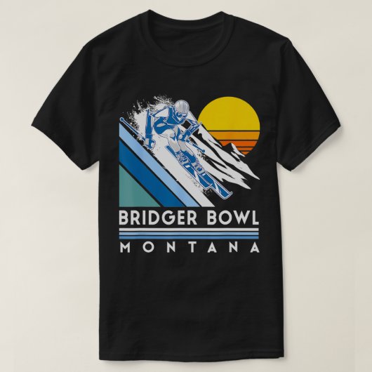 Bridger Bowl Montana Retro Ski T-Shirt (Design vorne)