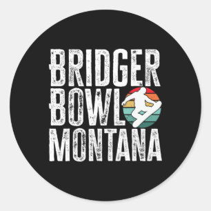 Bridger Bowl Montana Snowboarden Snowboard Snowbo Runder Aufkleber