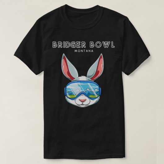 Bridger Bowl Montana USA Ski und Snowboard Rabbit T-Shirt (Design vorne)