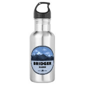 Bridger Range Montana Camping Edelstahlflasche (Vorderseite)