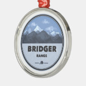 Bridger Range Montana Camping Ornament Aus Metall (Links)