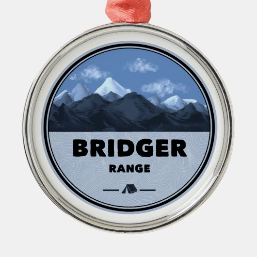 Bridger Range Montana Camping Ornament Aus Metall (Vorne)