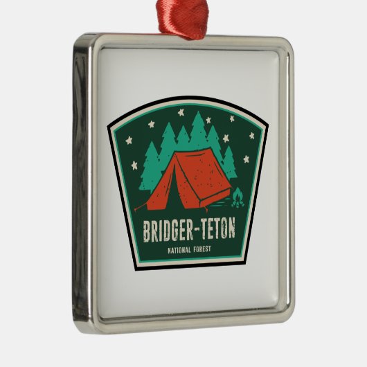 Bridger-Teton National Forest Camping Ornament Aus Metall (Rechts)