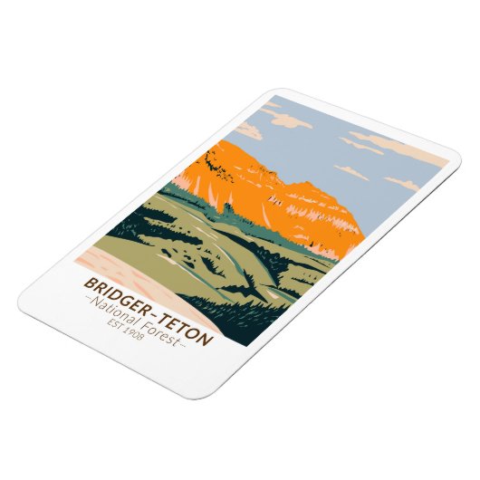 Bridger Teton National Forest Sheep Mountain Magnet (Linke Seite)