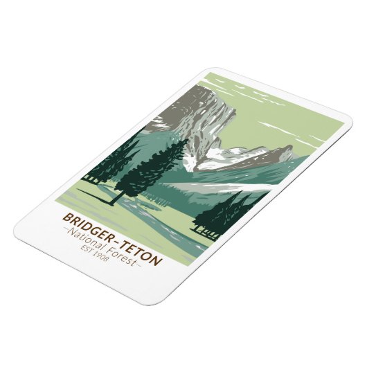 Bridger Teton National Forest Upper Green River Magnet (Linke Seite)