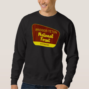 Bridger Teton National Forest Wyoming Retro-Zeiche Sweatshirt
