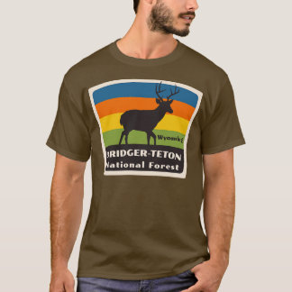 Bridger Teton National Forest Wyoming Roaming Deer T-Shirt