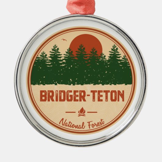 Bridger-Teton-Nationalwald Ornament Aus Metall (Vorne)