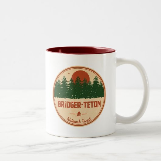 Bridger-Teton-Nationalwald Zweifarbige Tasse (Rechts)