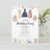 Bridgerton 16. Geburtstagsparty Einladung (Stehend Vorderseite)